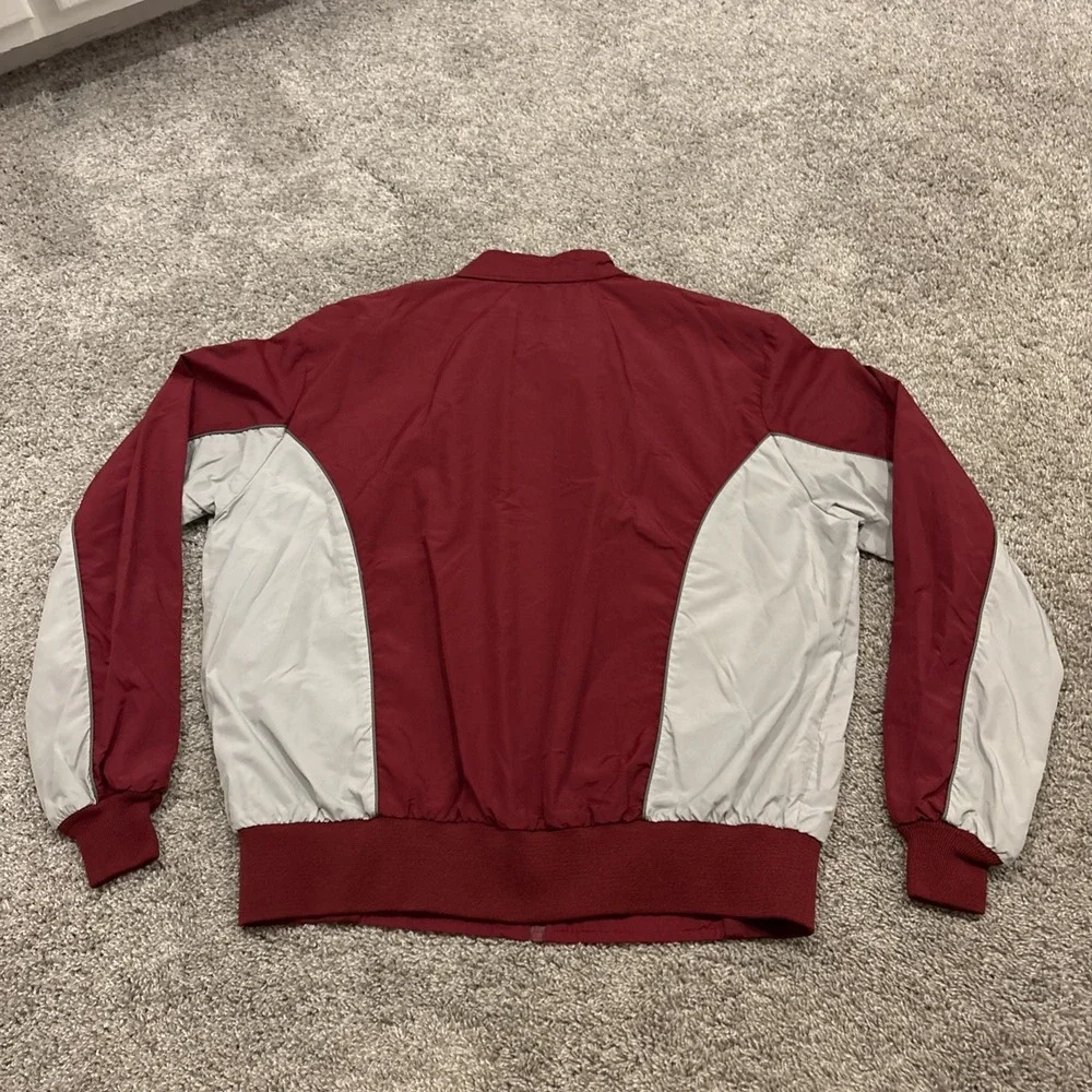 Vintage Crown Honda Gold Wing Motorcycle Biker Jacket Red Grey 2XL Windbreaker